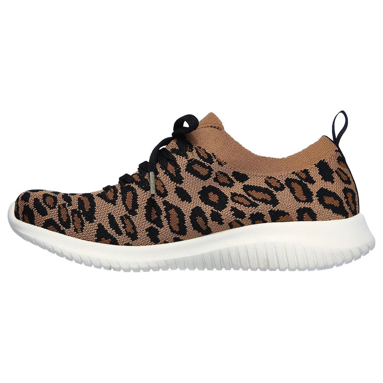 Womens Wide Fit Skechers Safari Tour Leopard Memory Foam Shoes